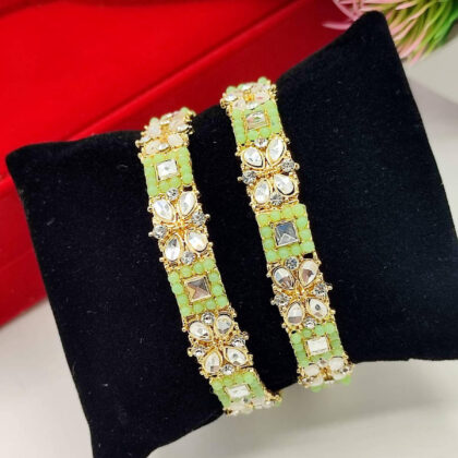 sheesha kundan bangles